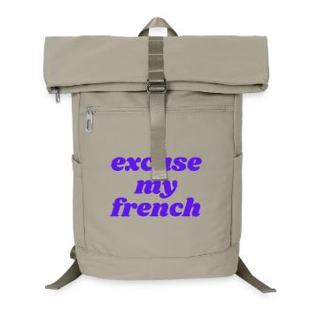 excuse my french - Laptop Backpack - sand beige - Front