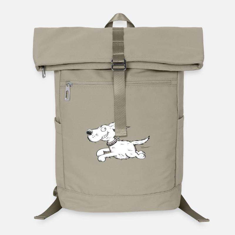 Funny Running Dog - Comic Laptop Backpack