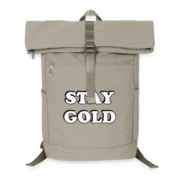 Reste en or Typographie audacieuse - Sac à dos ordinateur - beige sable - Devant