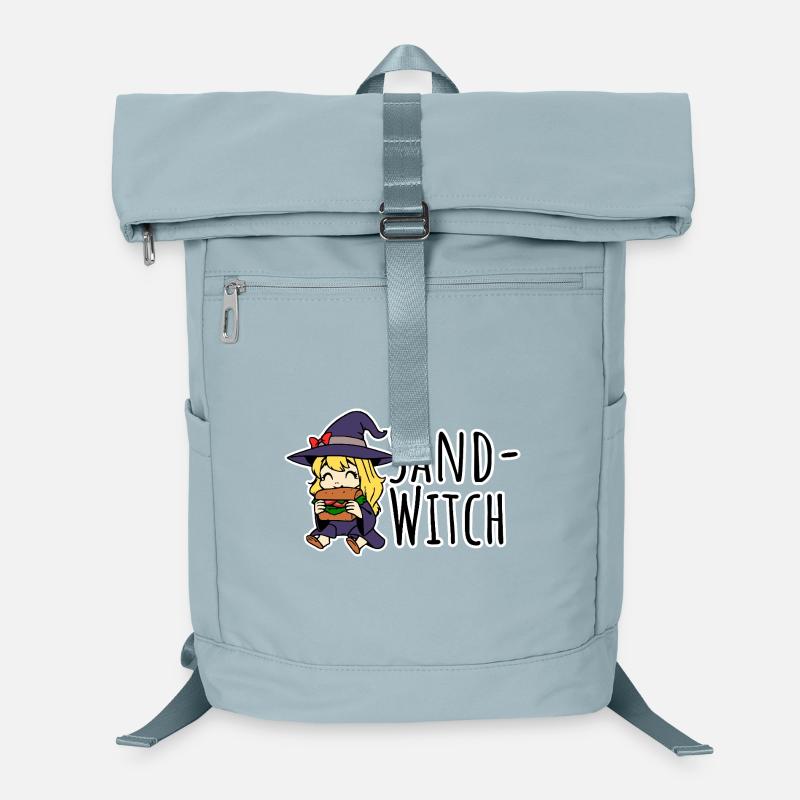 Sand-Witch, the little witch eats a sandwich Laptop Backpack