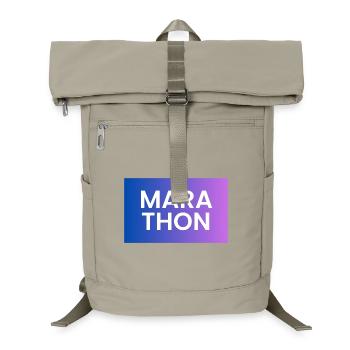 Marathon Gradient Shirt Design - Laptop-Rucksack  - Sandbeige - Vorne