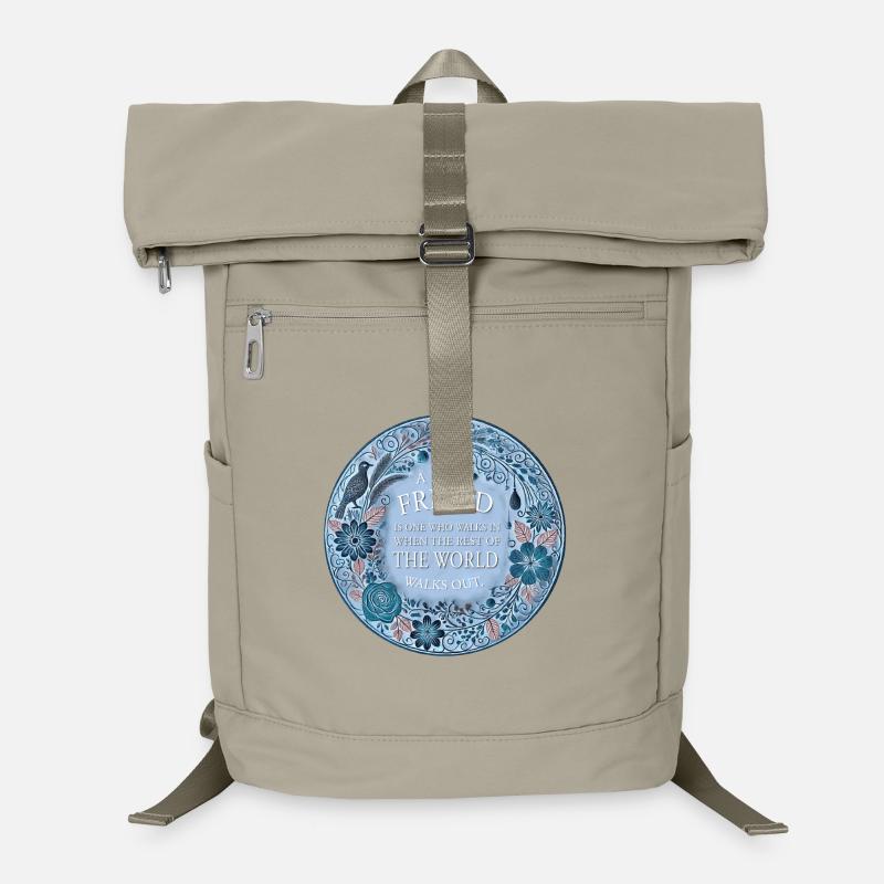 A REAL FRIEND IS ONE WHO WALKS IN WHEN THE REST OF Laptop Backpack