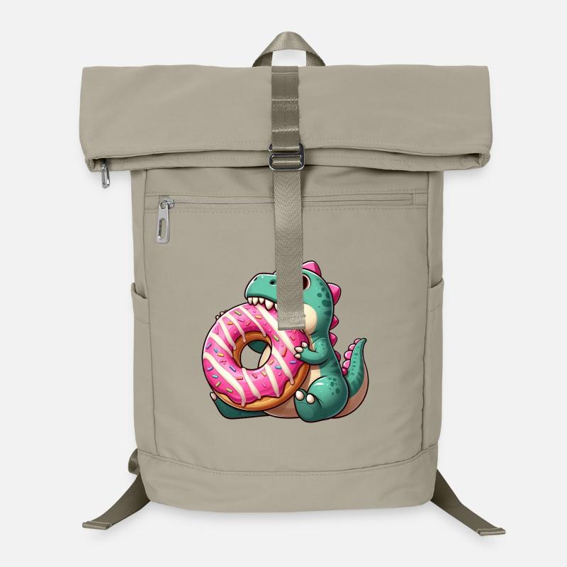 Cute T-Rex Dinosaur Donut Lover Dessert Laptop Backpack