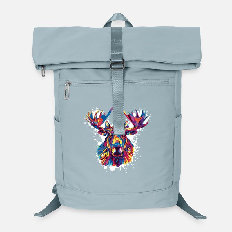 Hirsch Reh Farbklecks Laptop-Rucksack 