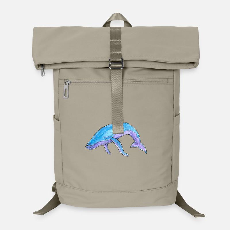 Buckelwal Aquarell Laptop-Rucksack 