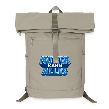 Maman peut tout faire Motif en bleu - Sac à dos ordinateur - beige sable - Devant