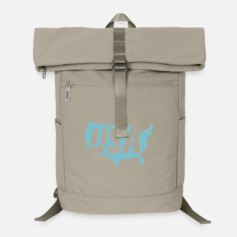 Blaue USA-Karte mit Sternen Laptop-Rucksack 