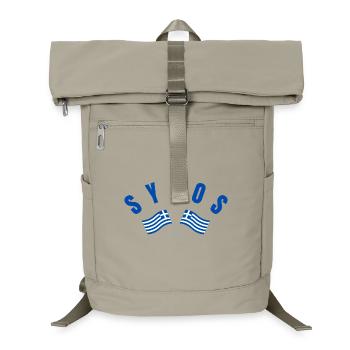 Syrosische griechische Flaggen - Laptop-Rucksack  - Sandbeige - Vorne