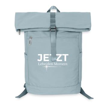 JETZT – Lebe den Moment - Laptop-Rucksack  - Eisblau - Vorne