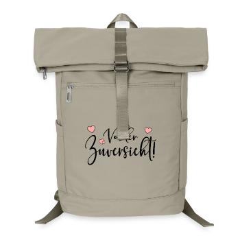 VOLLER ZUVERSICHT - Laptop-Rucksack  - Sandbeige - Vorne