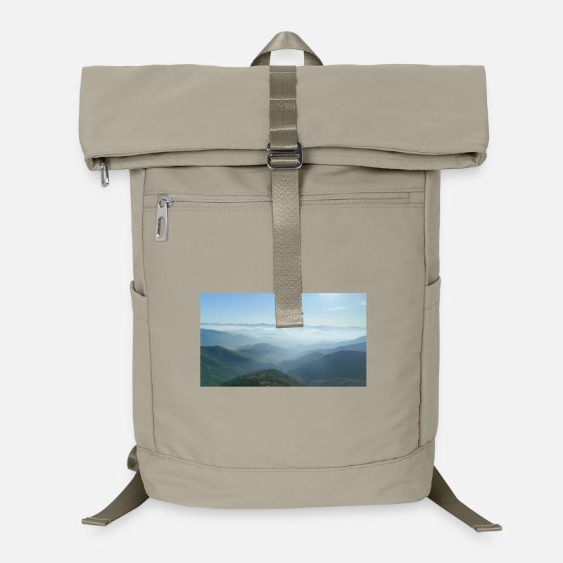 Nebelige Bergketten Morgendunst Laptop-Rucksack 