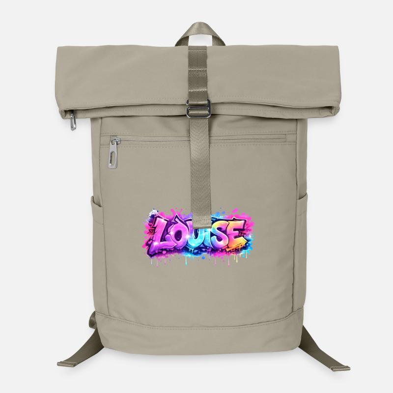 Graffiti  LOUISE Prénom cadeau idéal imprimable su Sac à dos ordinateur