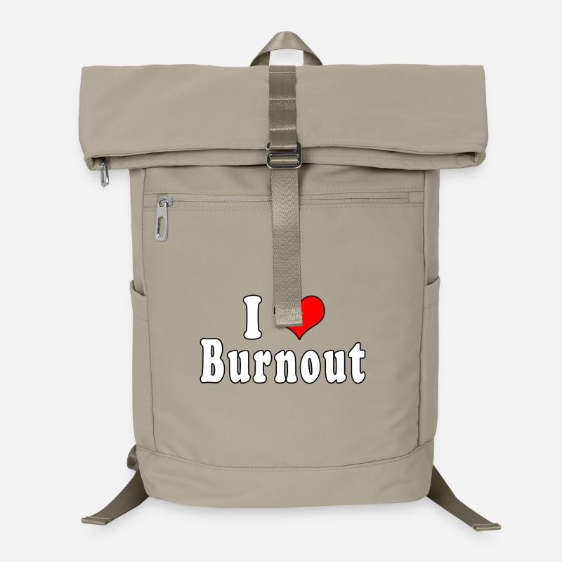 I Love Burnout - Laptop Backpack - sand beige