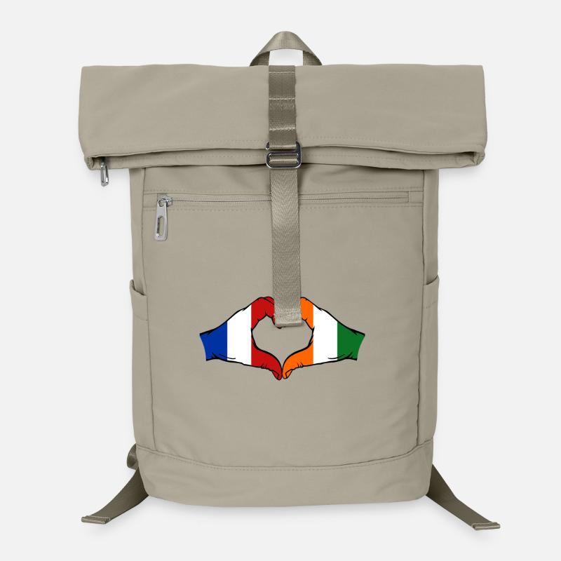 Frankreich Elfenbeinküste Flagge Hände Herzform Laptop-Rucksack 