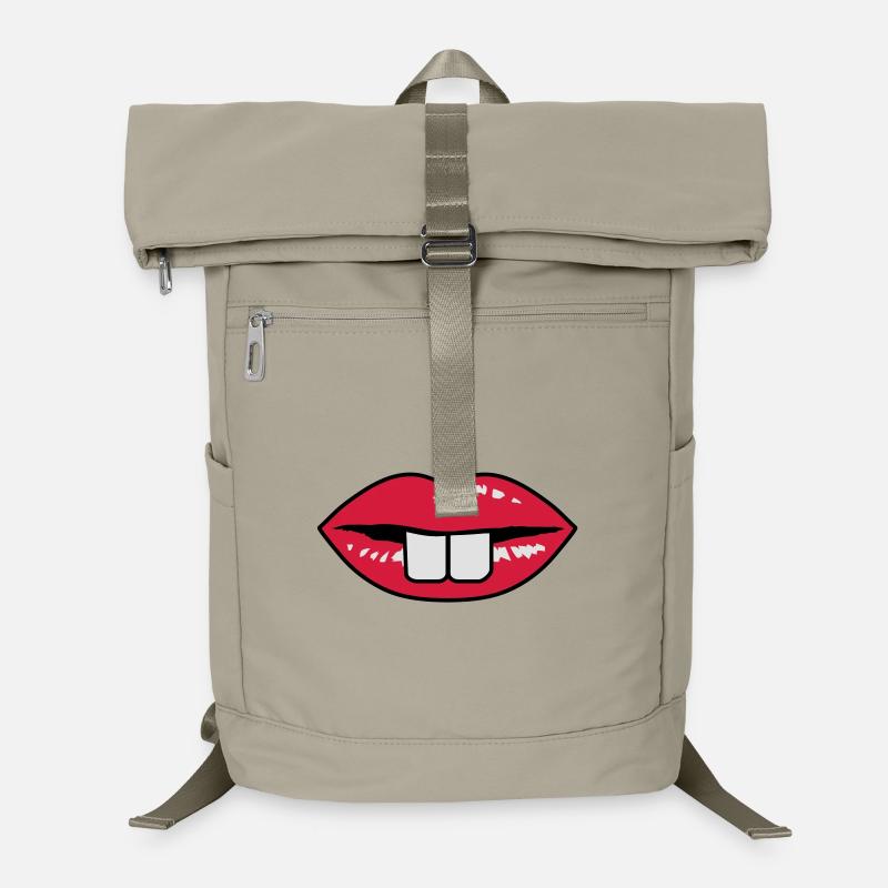 Buck teeth and red lips Laptop Backpack