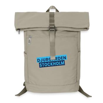 Djurgården Stockholm Text Block - Laptop Backpack - sand beige - Front