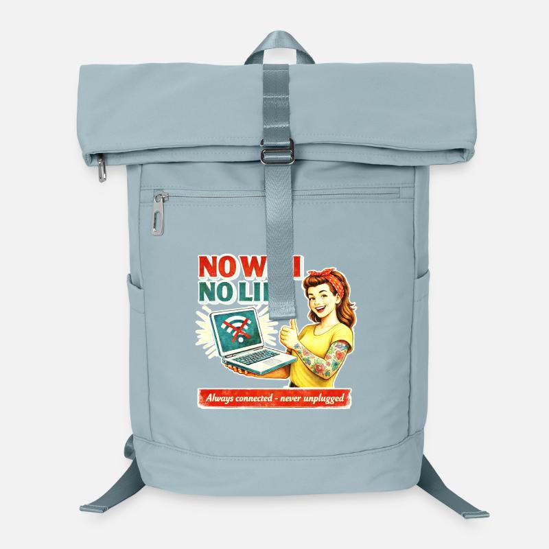 Kein WLAN Kein Leben Retro Laptop-Rucksack 