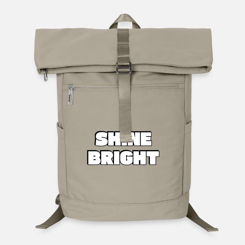 Shine Bright: Mutige Typografie Laptop-Rucksack 