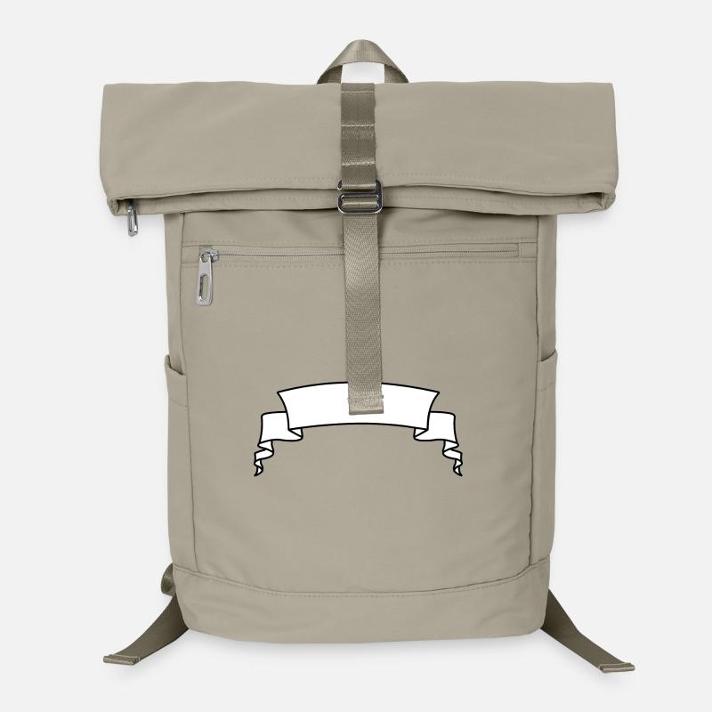 Text Banner white Laptop Backpack