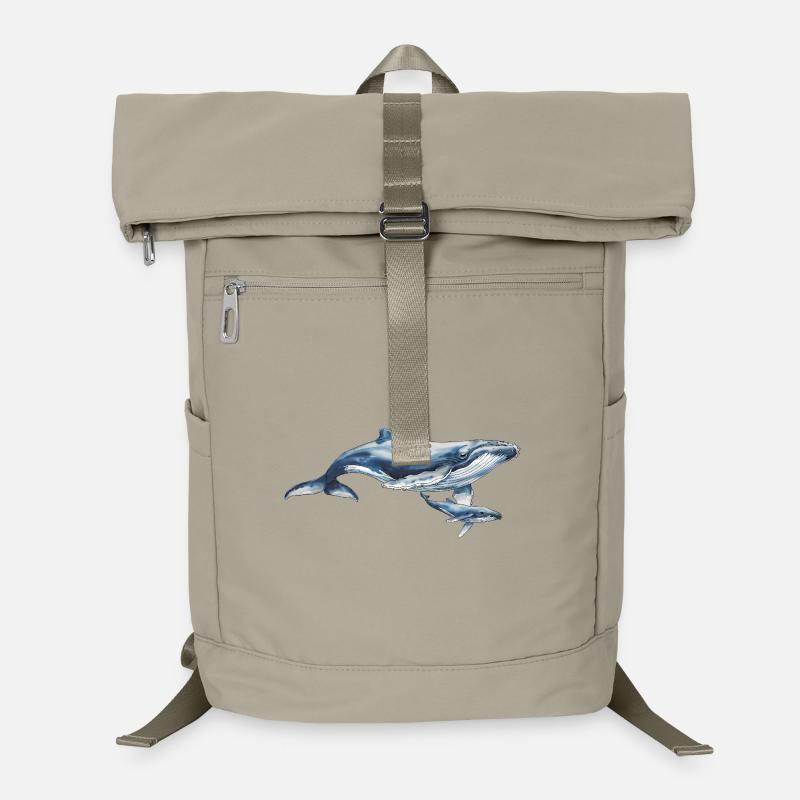 Wal und Kalb Tierliebhaber Laptop-Rucksack 