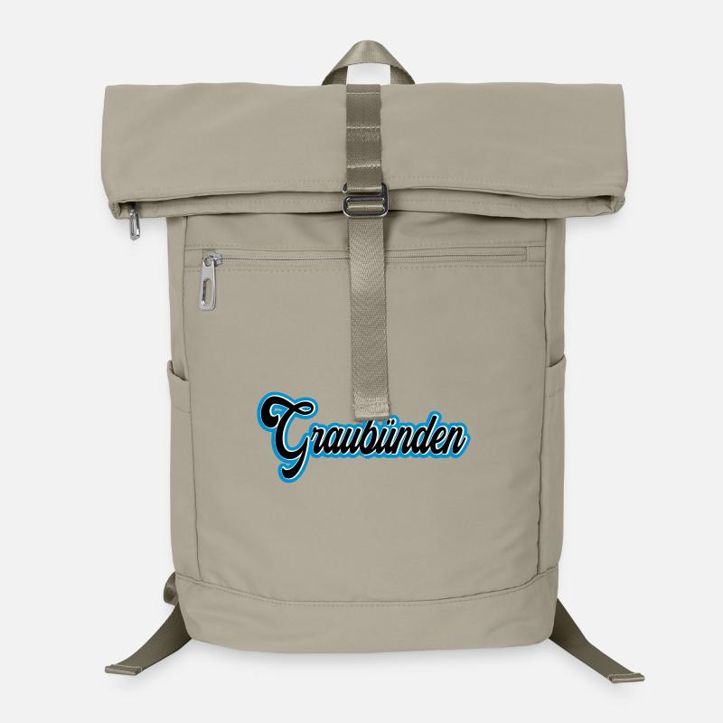 Graubünden Script mit Blau Outline Laptop-Rucksack 