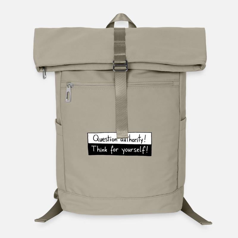 Question authority! Think for yourself! Laptop-Rucksack 