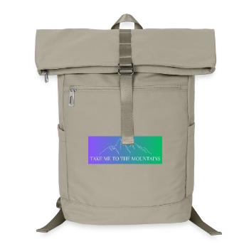 Berg Kette im Gradient - Take me to the Mountains - Laptop-Rucksack  - Sandbeige - Vorne