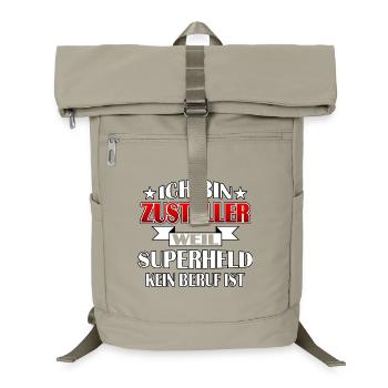 Zusteller - Superheld - Laptop-Rucksack  - Sandbeige - Vorne