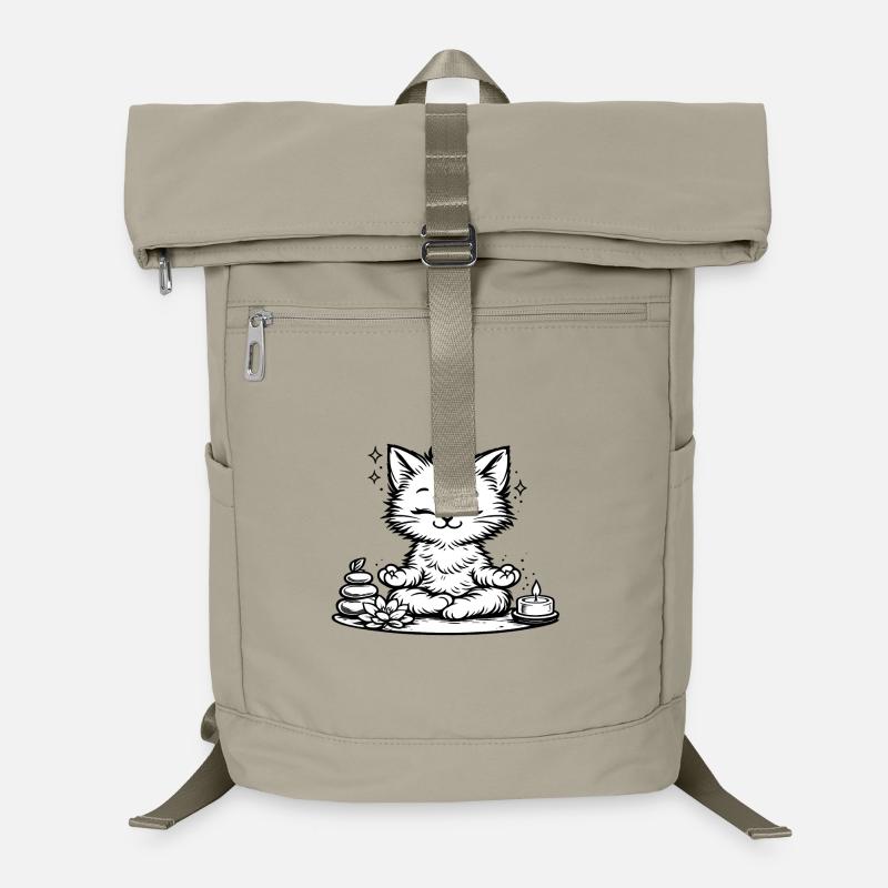 Zen Kitten - Laptop Backpack - sand beige