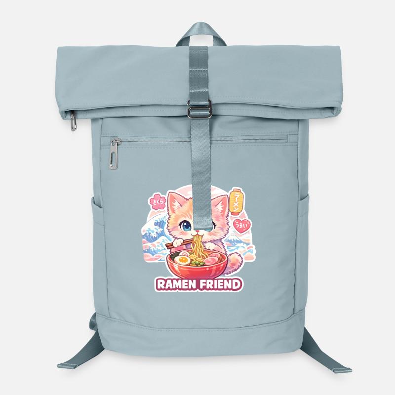 Cat Ramen Friend Pastel Laptop Backpack
