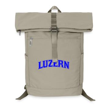 Luzern Neon Schriftzug Blau - Laptop-Rucksack  - Sandbeige - Vorne