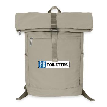 TOILETTES - Sac à dos ordinateur - beige sable - Devant