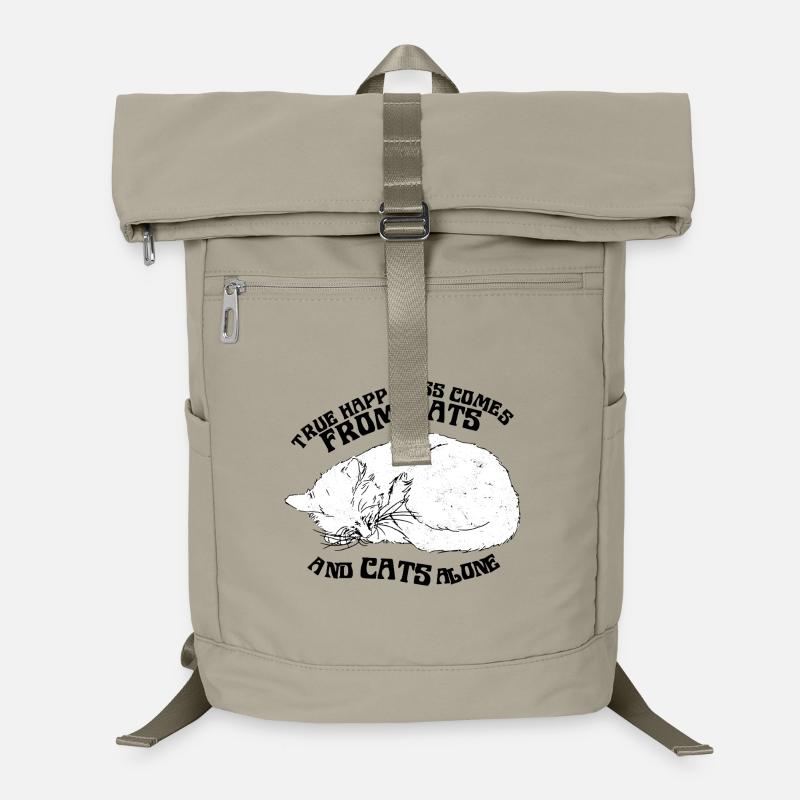 TRUE HAPPINESS COMES FROM CATS Laptop Backpack