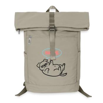  Mops Hund Comic Bunt Outline - Laptop-Rucksack  - Sandbeige - Vorne