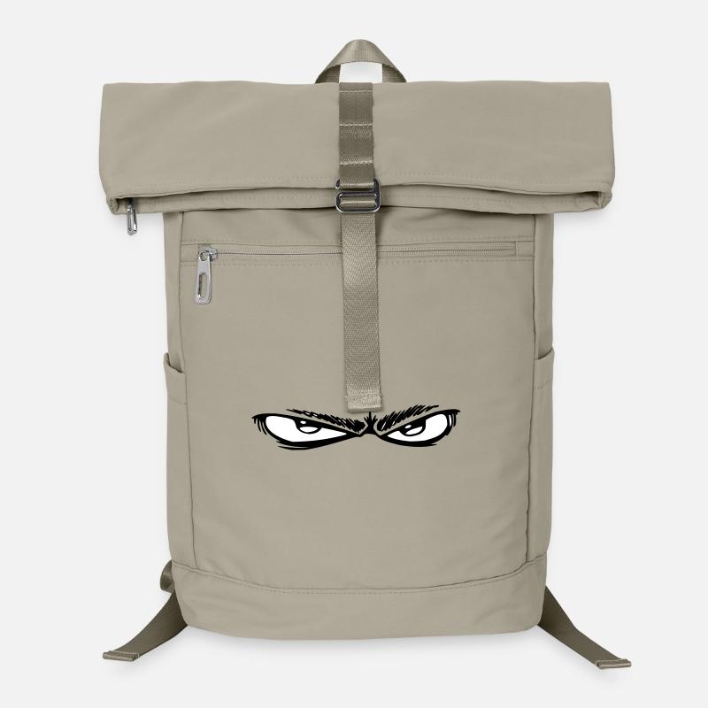 Night Eyes Black & White Laptop Backpack