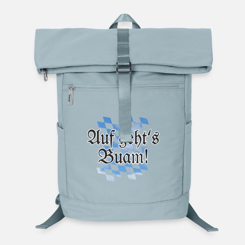 Auf geht's Buam Bayern Spruch mit Rauten Laptop-Rucksack 