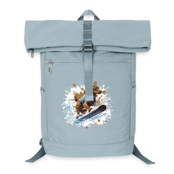 Dachshund Dog Dachshund Snowboard - Laptop Backpack - ice blue - Front