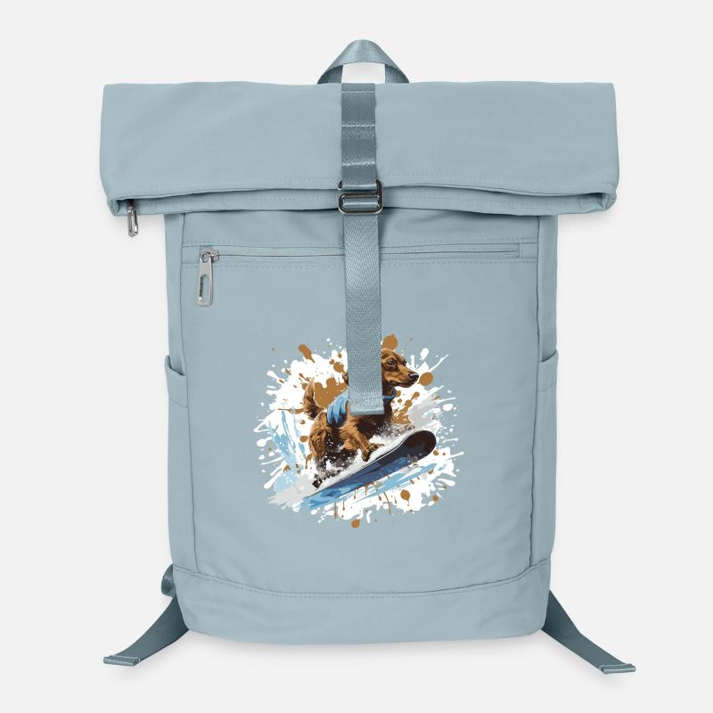 Dachshund Hund Dackel Snowboard Laptop-Rucksack 