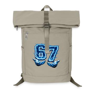 67 Six Seven Meme Gen Alpha Drôle - Sac à dos ordinateur - beige sable - Devant