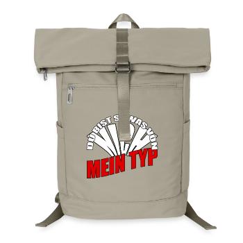 Du bist sowas von NICH mein TYP Retro Schriftzug - Laptop-Rucksack  - Sandbeige - Vorne