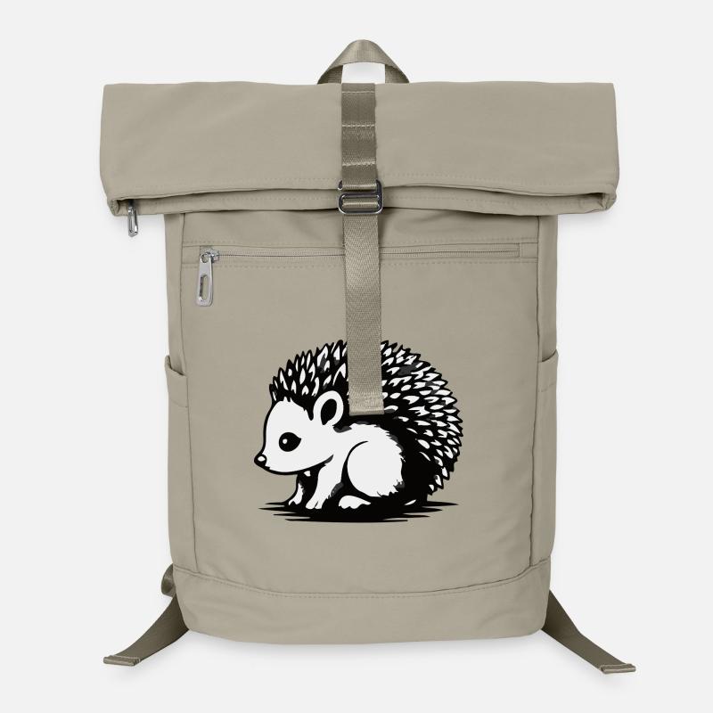 Monochrome Igel-Silhouette Laptop-Rucksack 