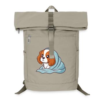 Beagle wrapped up in blue - Laptop Backpack - sand beige - Front