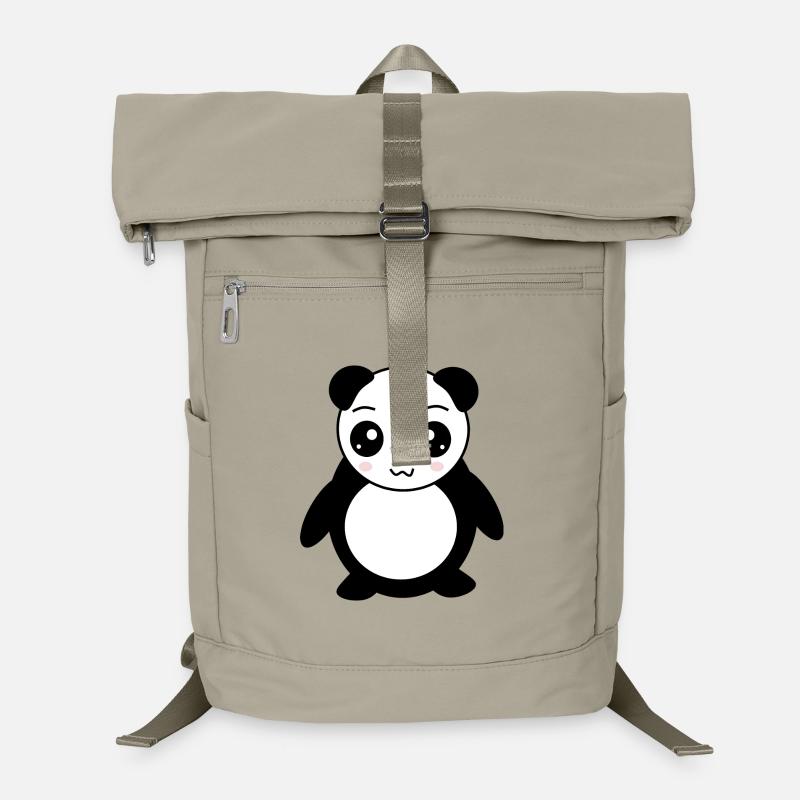 Panda Panda Ours Ours Ours Visage Ours Yeux mignons Sac à dos ordinateur