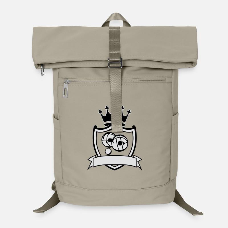Blason Roi pétanque sans texte Sac à dos ordinateur