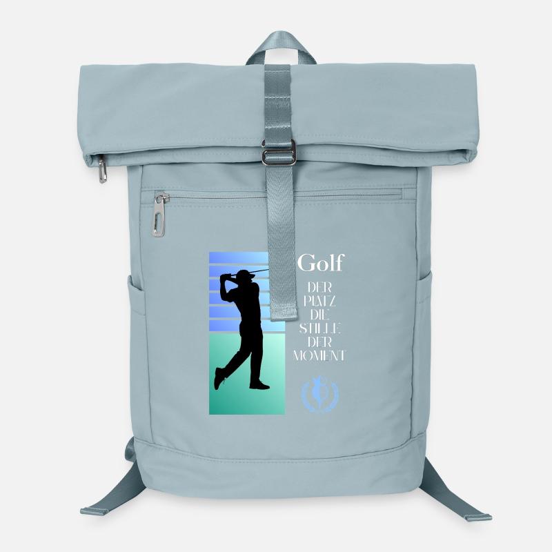 Silhouette de golf Le silence dans l’instant Sac à dos ordinateur