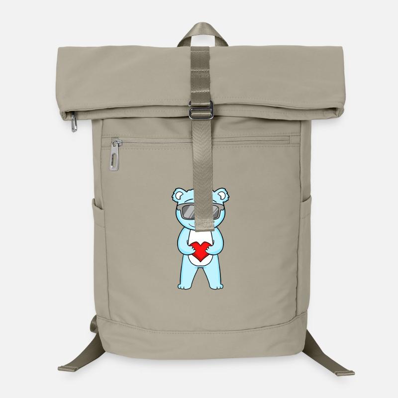 Bär mit Sonnenbrille und Herz Laptop-Rucksack 