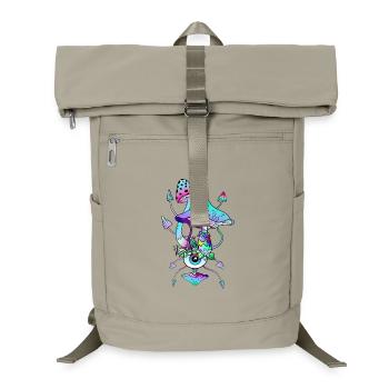 Magic Mushrooms Neon Psychedelic Shrooms - Laptop Backpack - sand beige - Front