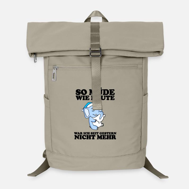 Ausschlafen Müde Spruch lustig Schlafen - Elefant Laptop-Rucksack 