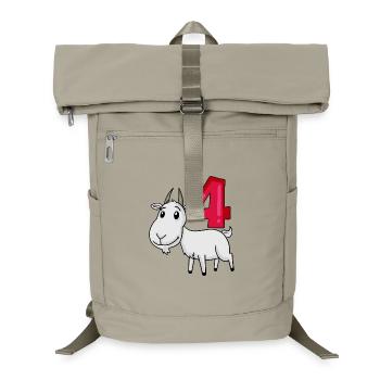 Motif 4e anniversaire Chèvre - Quatre ans - Sac à dos ordinateur - beige sable - Devant