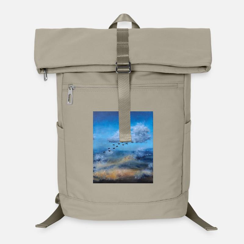Birds in Flight Over a Cloudy Sky Laptop Backpack